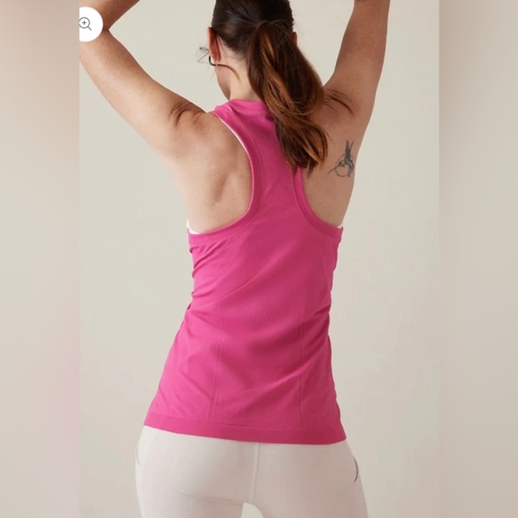 NWT Athleta Momentum Seamless Tank in Salvia Pink - Picture 2 of 3